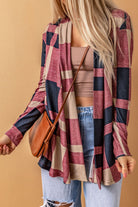 Plaid Open Front Cardigan - Guy Christopher