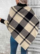 Plaid Turtleneck Poncho - Guy Christopher