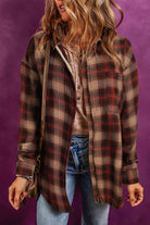 Plaid Zip-Up Collared Jacket - Guy Christopher