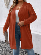 Plus Size Button Down Longline Cardigan - Guy Christopher