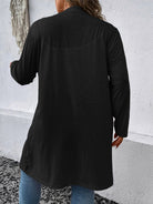 Plus Size Button Down Longline Cardigan - Guy Christopher