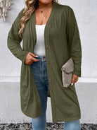 Plus Size Button Down Longline Cardigan - Guy Christopher