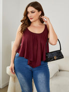 Plus Size Double-Strap Scoop Neck Cami - Guy Christopher