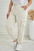 Plus Size Elastic Waist Joggers with Pockets - Guy Christopher