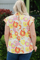 Plus Size Floral Butterfly Sleeve Blouse - Guy Christopher