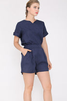 Plus Size Short Sleeve Top and Shorts Set - Guy Christopher