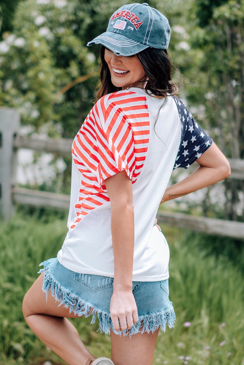 Proudly display your love for the land of the free with our US Flag V-Neck Tee Shirt - Let Your Heart Beat with Patriotism - Feel Elegant and Comfortable in a Classic Design That Honors America's Brave Heroes. - Guy Christopher