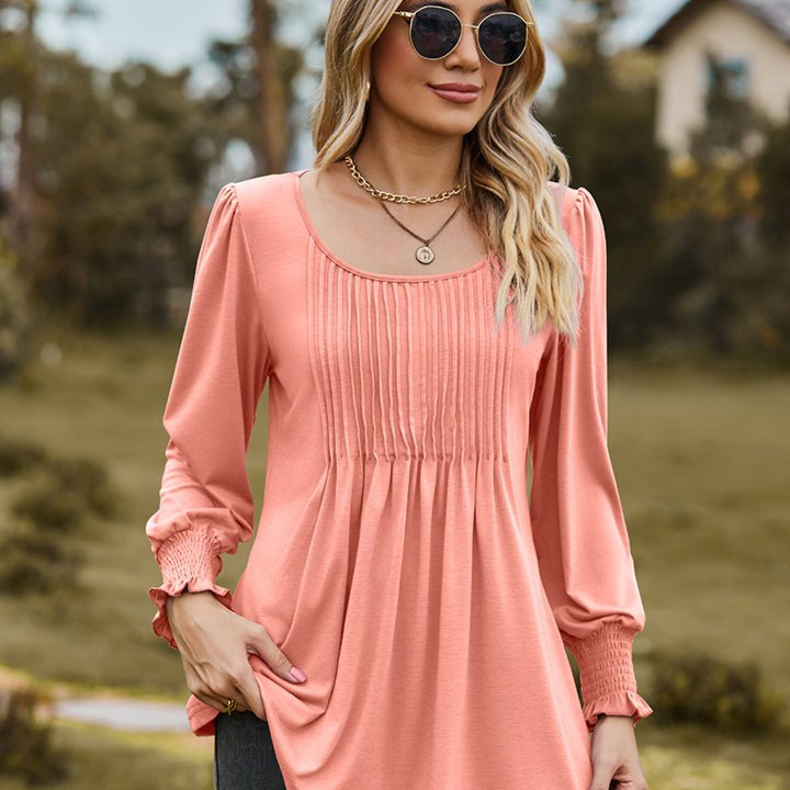 Puff Sleeve Pleated Blouse - Guy Christopher