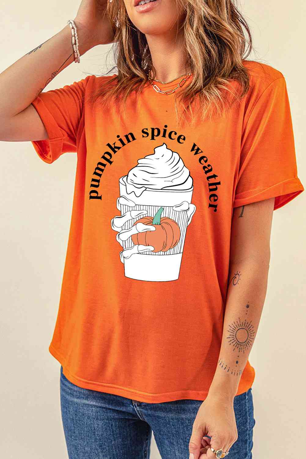 PUMPKIN SPICE WEATHER Graphic T-Shirt - Guy Christopher