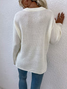 Quarter-Button Slit Sweater - Guy Christopher