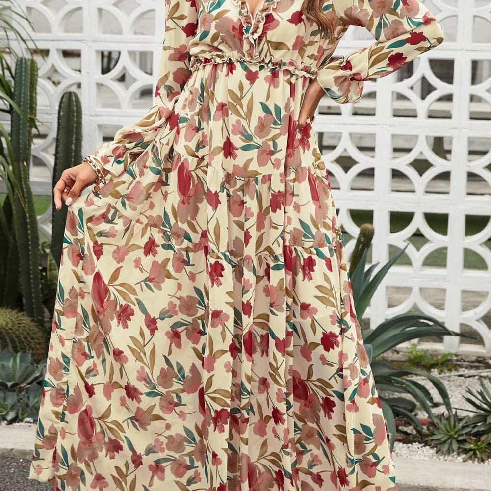 Queen's Whimsy Dreamy Floral Maxi Dress - Unleash Your Inner Romantic with a Modern-day Goddess Look - Feel Enchanted in Any Occasion - Guy Christopher