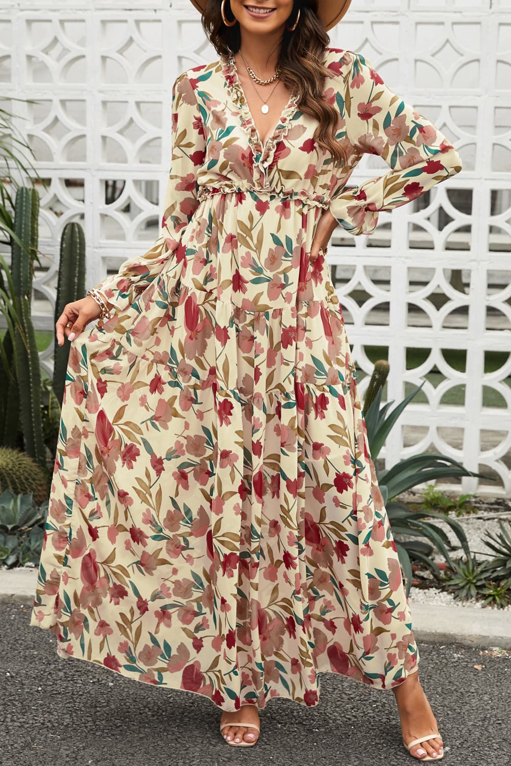 Queen's Whimsy Dreamy Floral Maxi Dress - Unleash Your Inner Romantic with a Modern-day Goddess Look - Feel Enchanted in Any Occasion - Guy Christopher