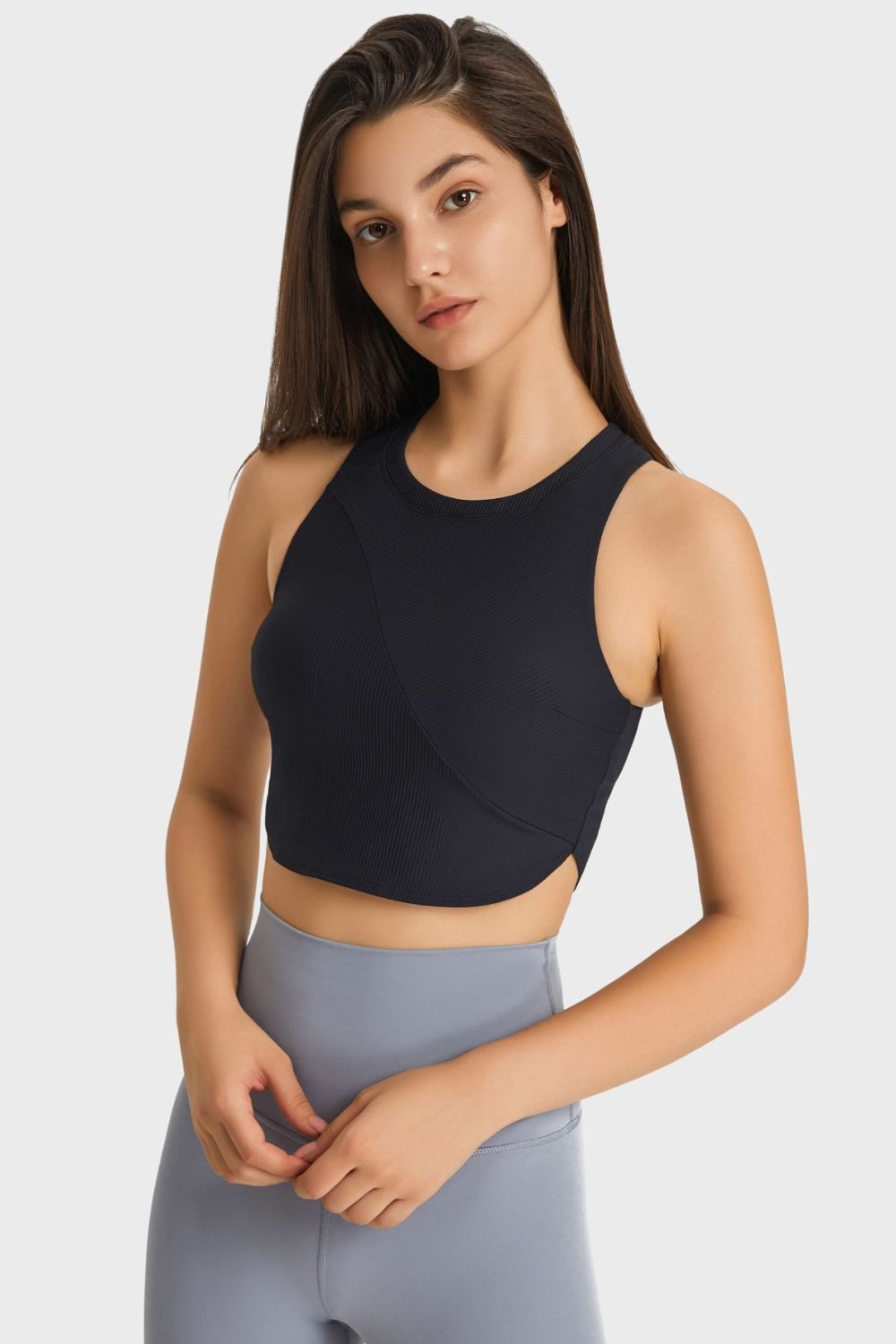 Racerback Hem Detail Sports Bra - Guy Christopher