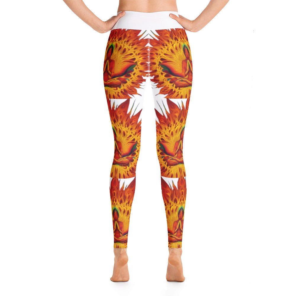Radiant Divinity Yoga Leggings - Embrace Your Inner Goddess with Guy Christopher's Artistic Design - Experience Comfort and Eco-Love. - Guy Christopher