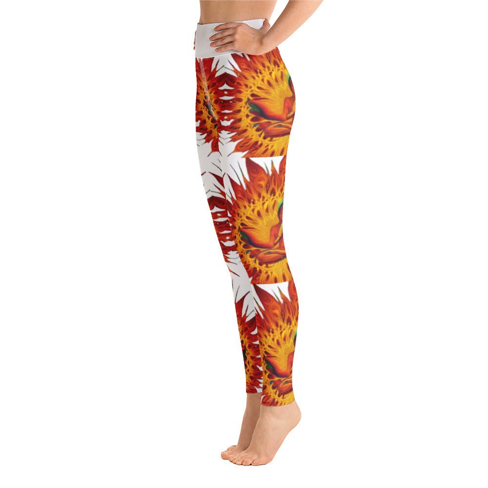 Radiant Divinity Yoga Leggings - Embrace Your Inner Goddess with Guy Christopher's Artistic Design - Experience Comfort and Eco-Love. - Guy Christopher