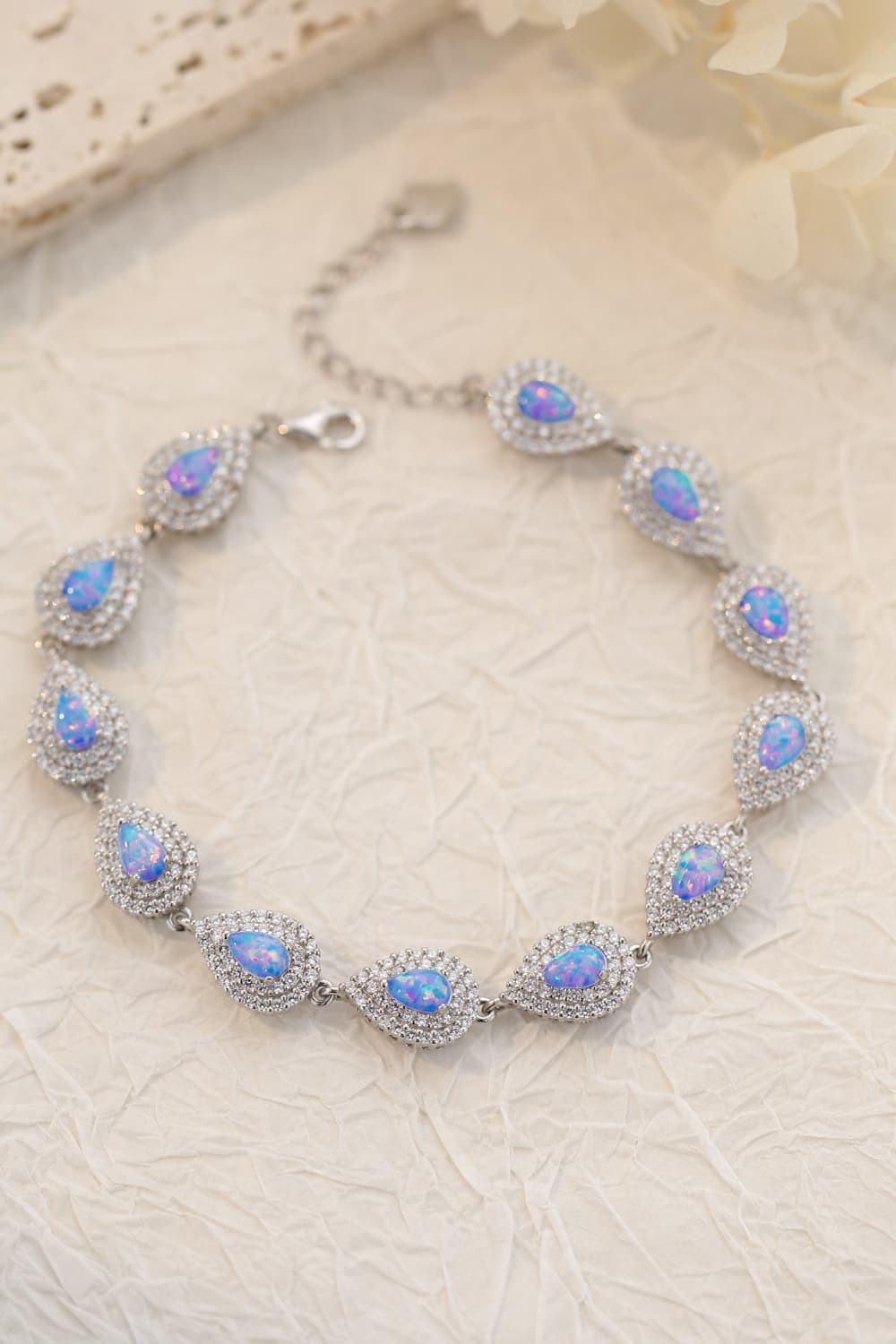 Radiant Love - Unveil Timeless Elegance with our Sterling Silver Opal Bracelet - Captivating Beauty that will make your heart skip a beat - Guy Christopher