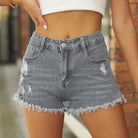 Raw Hem Distressed Denim Shorts - Guy Christopher