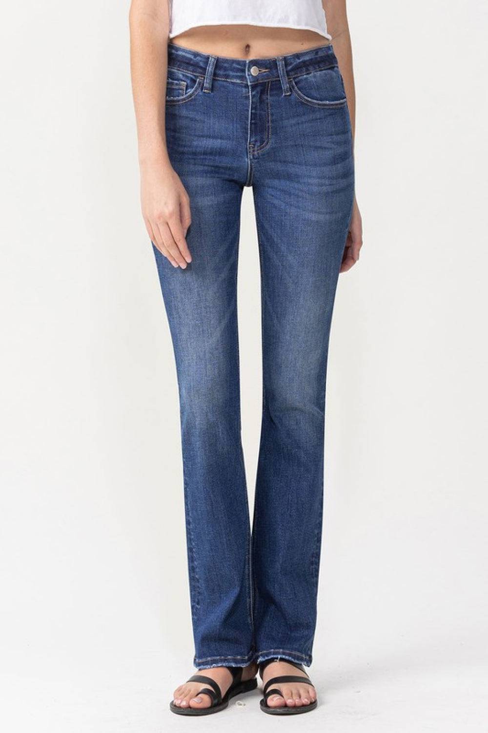 Rebecca Midrise Bootcut Jeans - Embrace the Romance of Feminine Grace and Elegance with Lovervet's Full Size Denim. - Guy Christopher