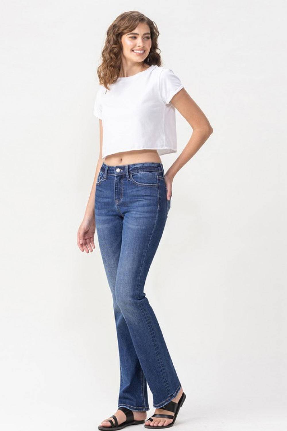 Rebecca Midrise Bootcut Jeans - Embrace the Romance of Feminine Grace and Elegance with Lovervet's Full Size Denim. - Guy Christopher