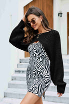 Rib-Knit Cropped Poncho - Guy Christopher