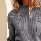 Rib-Knit Dropped Shoulder Sweater - Guy Christopher