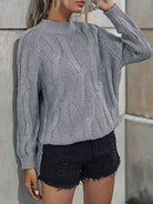 Rib-Knit Mock Neck Sweater - Guy Christopher