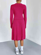 Rib-Knit Sweater and Skirt Set - Guy Christopher