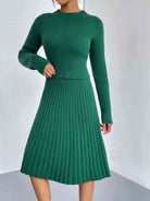 Rib-Knit Sweater and Skirt Set - Guy Christopher