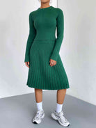 Rib-Knit Sweater and Skirt Set - Guy Christopher