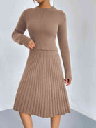 Rib-Knit Sweater and Skirt Set - Guy Christopher