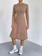 Rib-Knit Sweater and Skirt Set - Guy Christopher