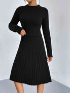 Rib-Knit Sweater and Skirt Set - Guy Christopher