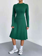 Rib-Knit Sweater and Skirt Set - Guy Christopher