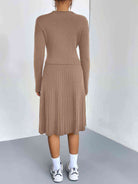 Rib-Knit Sweater and Skirt Set - Guy Christopher