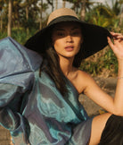 Riri Duo Jute Straw Hat, in Black & Nude - Guy Christopher