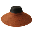 RIRI DUO Jute Straw Hat in Burnt Sienna & Black - Guy Christopher