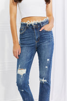 RISEN Full Size Undone Chic Straight Leg Jeans - Guy Christopher