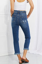 RISEN Full Size Undone Chic Straight Leg Jeans - Guy Christopher