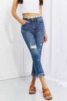 RISEN Full Size Undone Chic Straight Leg Jeans - Guy Christopher