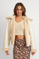 RIVERSIBLE FUR CROPPED JACKET - Guy Christopher