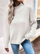 Roll Hem Drop Shoulder Sweater - Guy Christopher