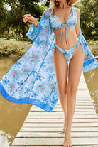 Romantic Floral Open Front Duster Cover Up - Unleash Your Inner Goddess and Embrace the Magic of Love - Experience Pure Comfort, Elegance, and Romance - Guy Christopher