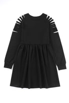 Round Neck Cutout Mini Dress - Guy Christopher