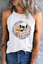 Round Neck DEAD INSIDE BUT IT'S FALL Graphic Tank Top - Guy Christopher