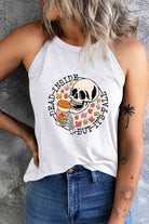 Round Neck DEAD INSIDE BUT IT'S FALL Graphic Tank Top - Guy Christopher