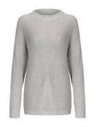 Round Neck Drop Shoulder Sweater - Guy Christopher