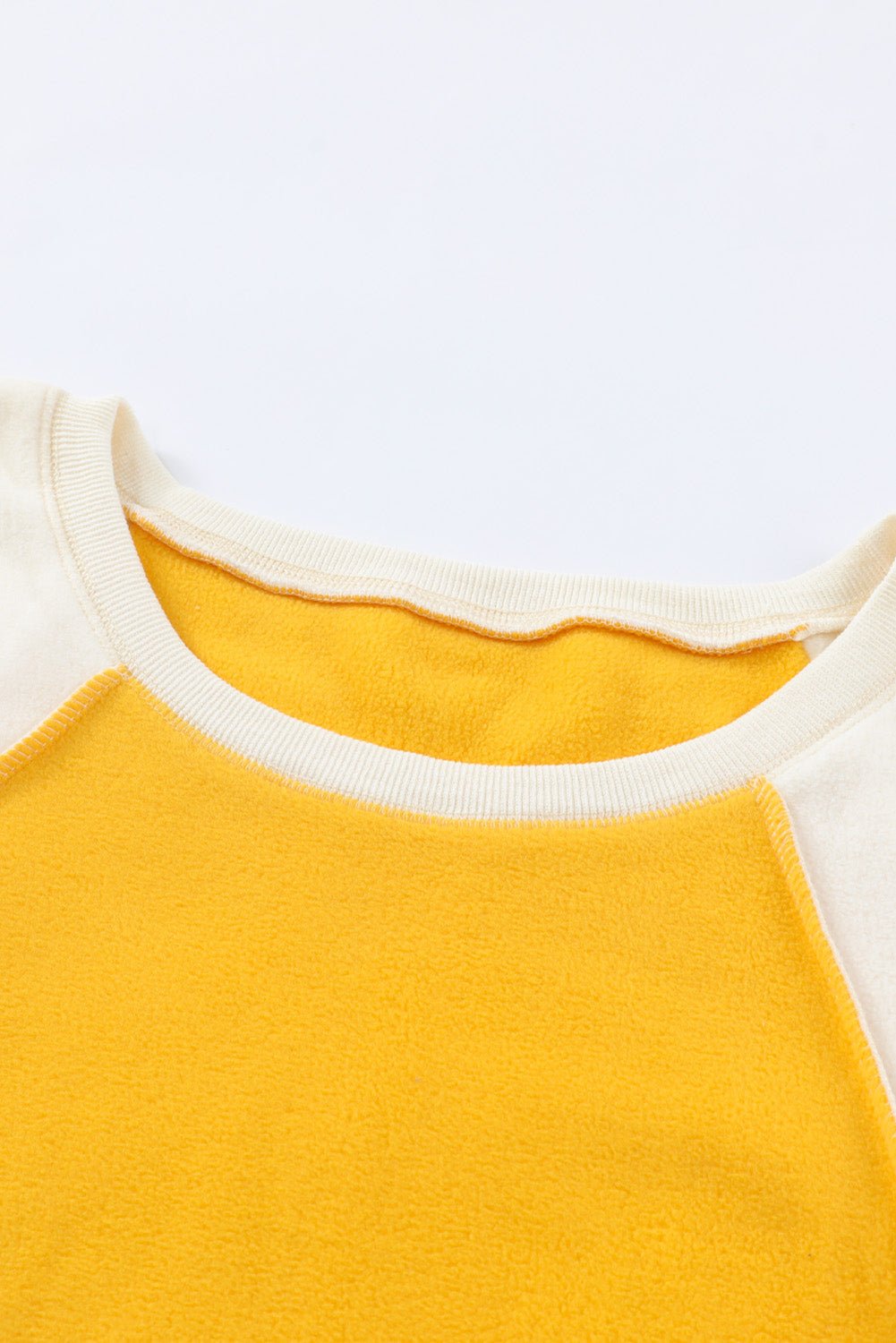 Round Neck Dropped Shoulder Color Block Sweatshirt - Guy Christopher