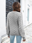 Round Neck Dropped Shoulder Sweater - Guy Christopher