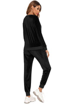 Round Neck Long Sleeve Loungewear Set with Pockets - Guy Christopher