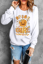 Round Neck Long Sleeve SPICE GIRL Graphic Sweatshirt - Guy Christopher